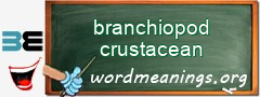 WordMeaning blackboard for branchiopod crustacean